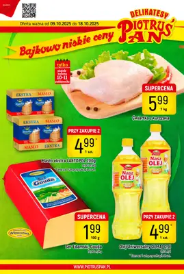 Delikatesy Piotruś Pan - gazetka promocyjna Gazetka od czwartku 09.10 do soboty 18.10