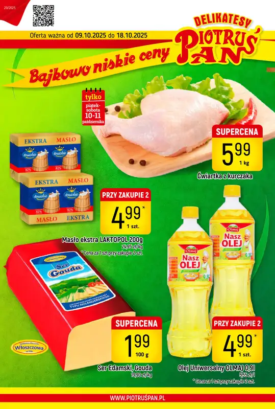 Delikatesy Piotruś Pan - gazetka promocyjna Gazetka od czwartku 09.10 do soboty 18.10