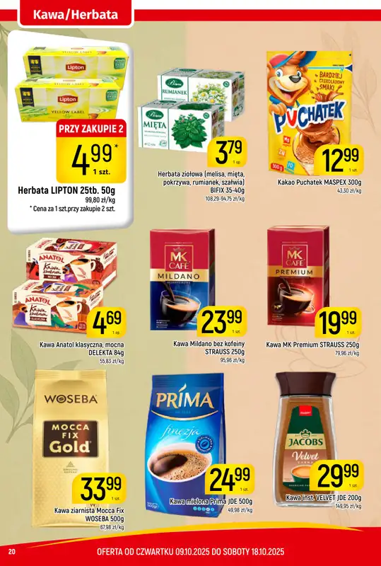 Delikatesy Piotruś Pan - gazetka promocyjna Gazetka od czwartku 09.10 do soboty 18.10 - strona 20