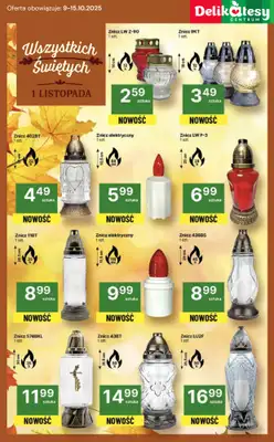 #ZNICZE - gazetka promocyjna Delikatesy Centrum | Znicze i wkłady od czwartku 09.10 do środy 15.10