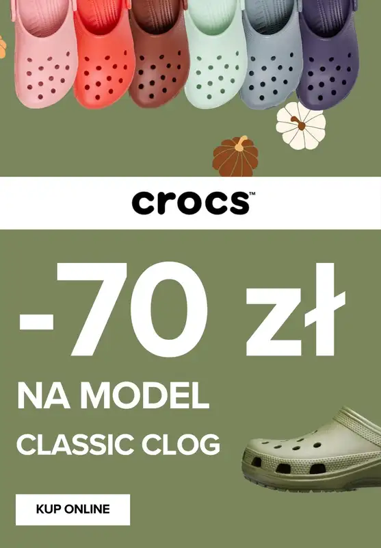 #Moda na jesień - gazetka promocyjna Crocs | -70 zł na model Classic Clog od czwartku 09.10 