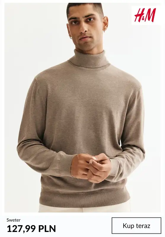 H&M - gazetka promocyjna Swetry dla niego od czwartku 09.10  - strona 4