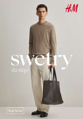 H&M - gazetka promocyjna Swetry dla niego od czwartku 09.10 