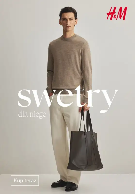 H&M - gazetka promocyjna Swetry dla niego  