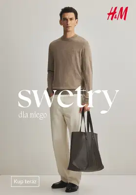 H&M - gazetka promocyjna Swetry dla niego od czwartku 09.10  H&M - gazetka promocyjna Swetry dla niego od czwartku 09.10