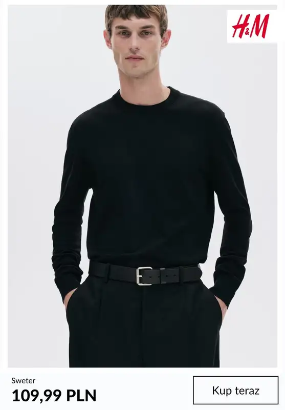 H&M - gazetka promocyjna Swetry dla niego od czwartku 09.10  - strona 8