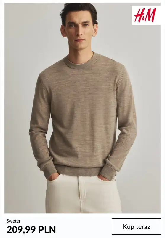 H&M - gazetka promocyjna Swetry dla niego od czwartku 09.10  - strona 7