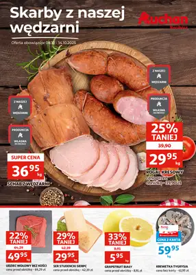 Auchan - gazetka promocyjna Gazetka Racibórz | Skarby z naszej wędzarni od środy 08.10 do wtorku 14.10