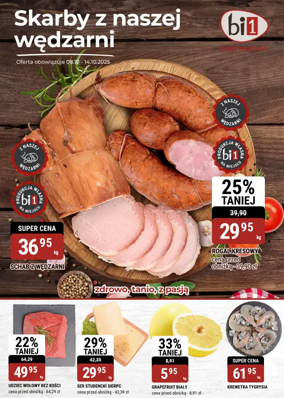 bi1 - gazetka promocyjna Gazetka Bielsko-Biała, Czeladź | Skarby z naszej wędzarni od środy 08.10 do wtorku 14.10