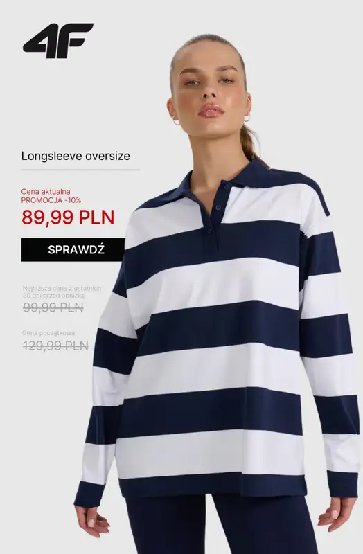 4F - gazetka promocyjna Wyprzedaż dla niej – wszystko do 100 zł! od czwartku 09.10  - strona 8