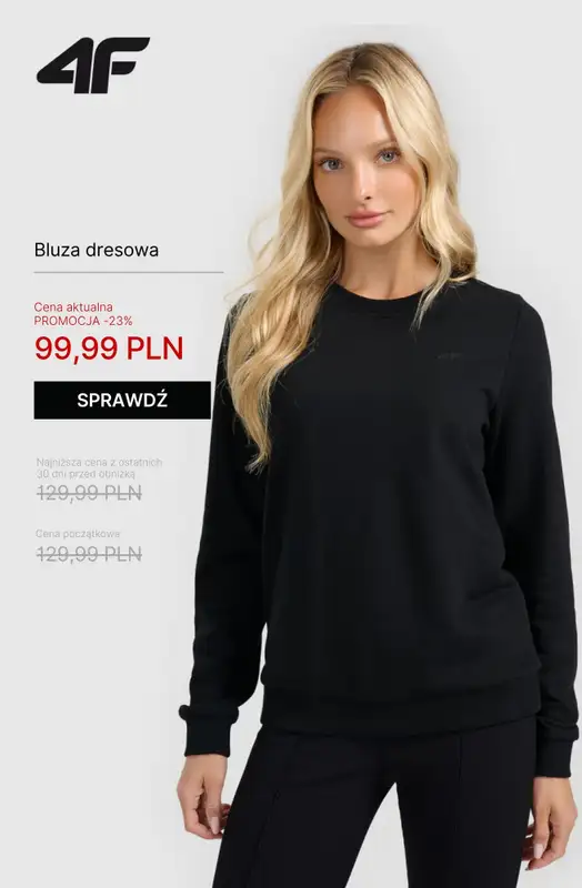 4F - gazetka promocyjna Wyprzedaż dla niej – wszystko do 100 zł! od czwartku 09.10  - strona 10