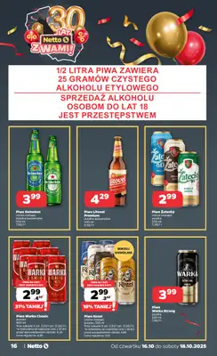 Netto - gazetka promocyjna Gazetka Spożywcza od czwartku 16.10 do soboty 18.10 - strona 16