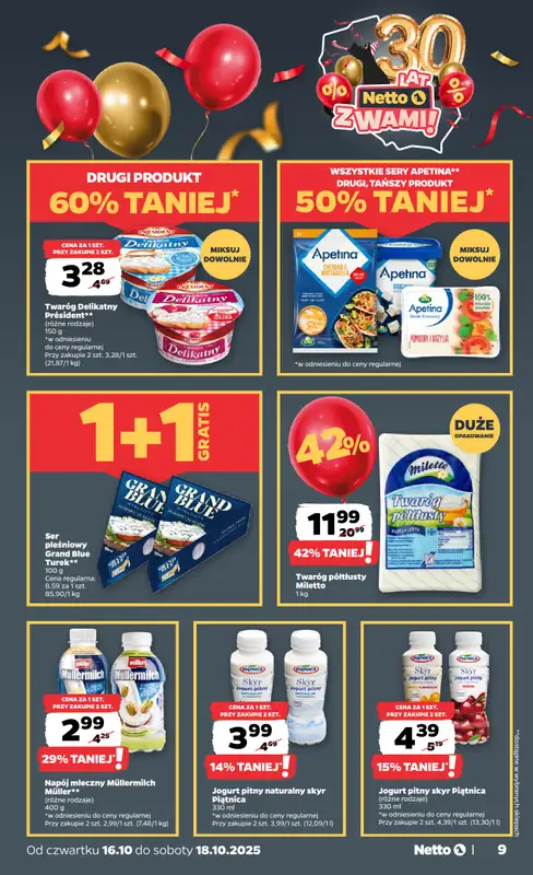 Netto - gazetka promocyjna Gazetka Spożywcza od czwartku 16.10 do soboty 18.10 - strona 9
