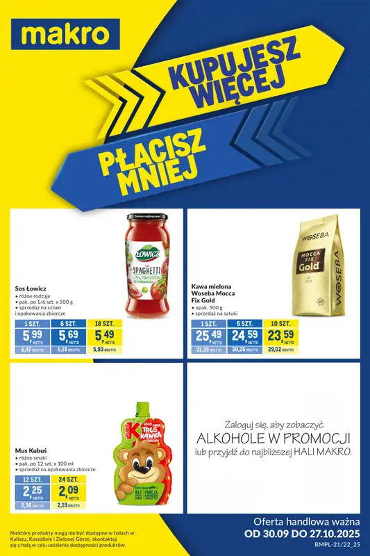 Makro - gazetka promocyjna Kupujesz więcej płacisz mniej  