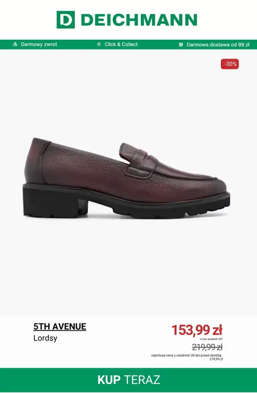 Deichmann - gazetka promocyjna Lordsy na okres przejściowy od czwartku 09.10  - strona 11