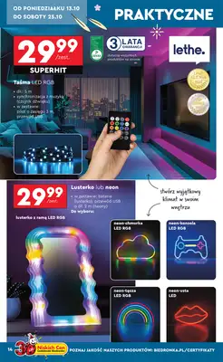 Biedronka - gazetka promocyjna Okazje tygodnia od 13.10 od poniedziałku 13.10 do środy 29.10 - strona 14 Biedronka - gazetka promocyjna Okazje tygodnia od 13.10 od poniedziałku 13.10 do środy 29.10 - strona 14