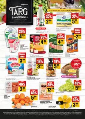 Supeco - gazetka promocyjna Targ Świeżości od wtorku 14.10 do poniedziałku 20.10 Supeco - gazetka promocyjna Targ Świeżości od wtorku 14.10 do poniedziałku 20.10