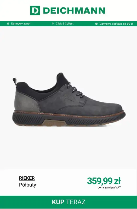 Deichmann - gazetka promocyjna Półbuty męskie na jesień od piątku 10.10  - strona 8