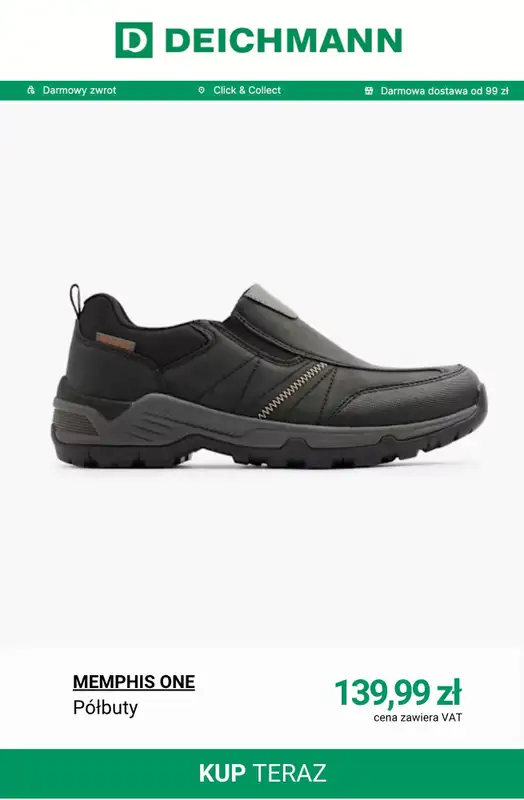 Deichmann - gazetka promocyjna Półbuty męskie na jesień od piątku 10.10  - strona 5