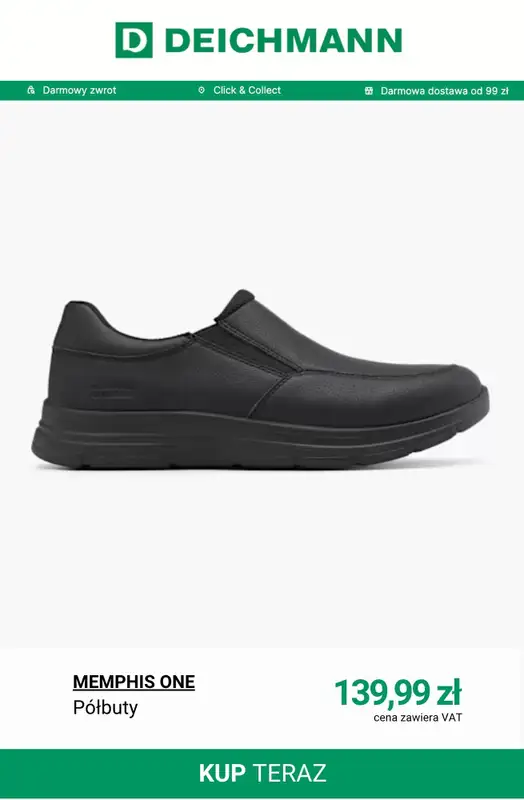 Deichmann - gazetka promocyjna Półbuty męskie na jesień od piątku 10.10  - strona 10