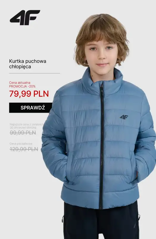 4F - gazetka promocyjna Wyprzedaż: kolekcja dziecięca do 100 zł! od piątku 10.10  - strona 5