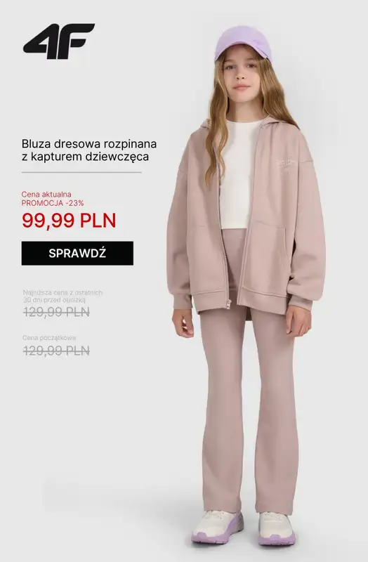 4F - gazetka promocyjna Wyprzedaż: kolekcja dziecięca do 100 zł! od piątku 10.10  - strona 11