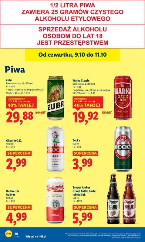 Lidl - gazetka promocyjna Oferta od czwartku od czwartku 09.10 do soboty 11.10 - strona 48