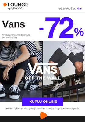 Lounge by Zalando - gazetka promocyjna Do -72% Vans od piątku 10.10 do wtorku 14.10