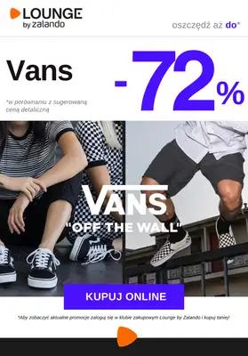 Lounge by Zalando - gazetka promocyjna Do -72% Vans od piątku 10.10 do wtorku 14.10 Lounge by Zalando - gazetka promocyjna Do -72% Vans od piątku 10.10 do wtorku 14.10