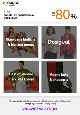 Lounge by Zalando - gazetka promocyjna Do -80% promocje na wybrane marki na WEEKEND! od soboty 11.10 do niedzieli 12.10 - strona 2 Lounge by Zalando - gazetka promocyjna Do -80% promocje na wybrane marki na WEEKEND! od soboty 11.10 do niedzieli 12.10 - strona 2