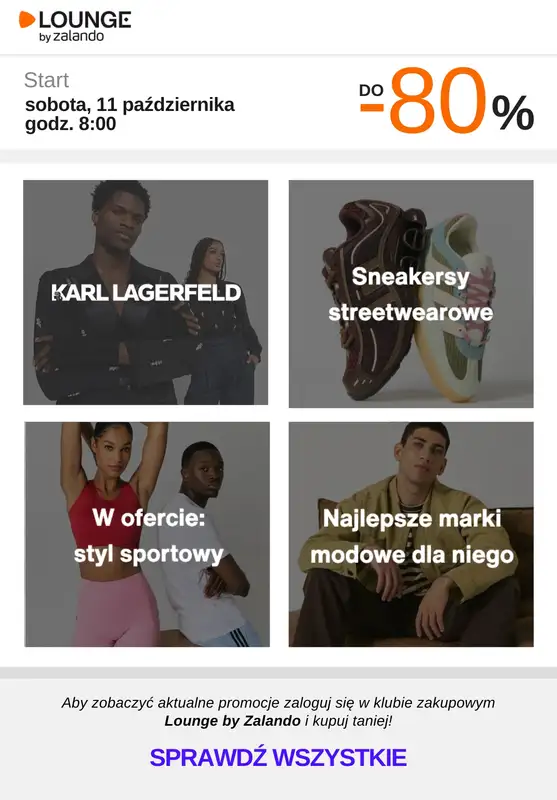 Lounge by Zalando - gazetka promocyjna Do -80% promocje na wybrane marki na WEEKEND! od soboty 11.10 do niedzieli 12.10