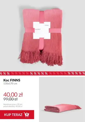 Homla - gazetka promocyjna Do -50% na koce od piątku 10.10  - strona 7 Homla - gazetka promocyjna Do -50% na koce od piątku 10.10  - strona 7