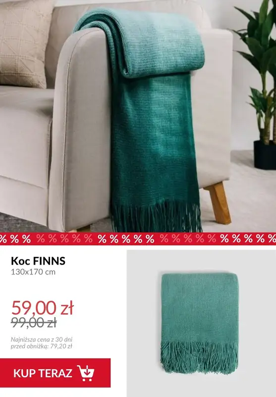 Homla - gazetka promocyjna Do -50% na koce od piątku 10.10  - strona 8