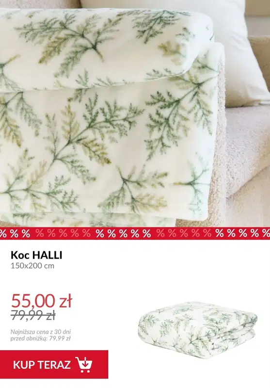 Homla - gazetka promocyjna Do -50% na koce od piątku 10.10  - strona 4