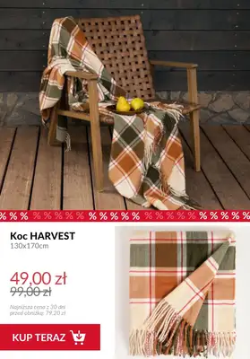 Homla - gazetka promocyjna Do -50% na koce od piątku 10.10  - strona 9 Homla - gazetka promocyjna Do -50% na koce od piątku 10.10  - strona 9