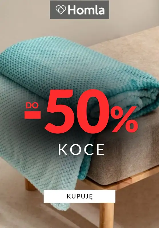 Homla - gazetka promocyjna Do -50% na koce  
