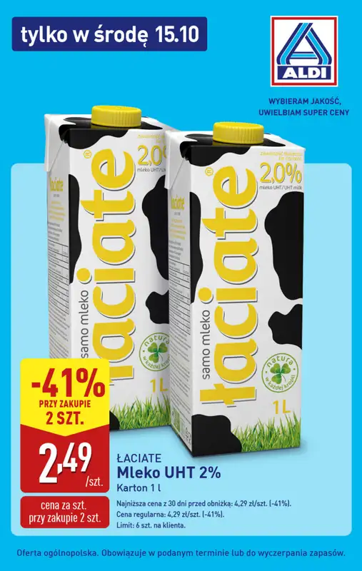 Aldi - gazetka promocyjna Tylko w środę! od środy 15.10 do środy 15.10