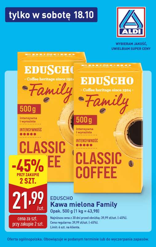 Aldi - gazetka promocyjna Tylko w sobotę! od soboty 18.10 do soboty 18.10
