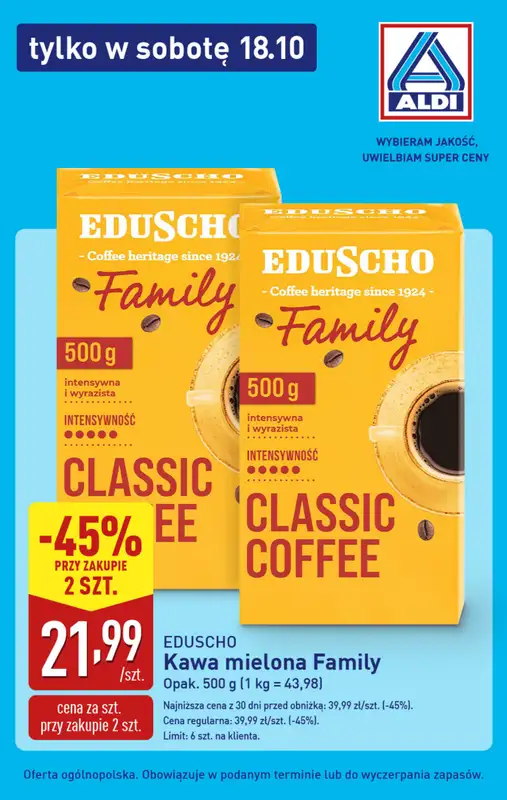Aldi - gazetka promocyjna Tylko w sobotę!  