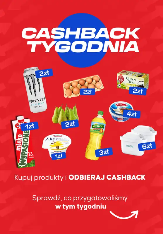 $Kasa wraca - gazetka promocyjna Kupuj produkty i odbieraj zwroty od poniedziałku 13.10 do niedzieli 19.10
