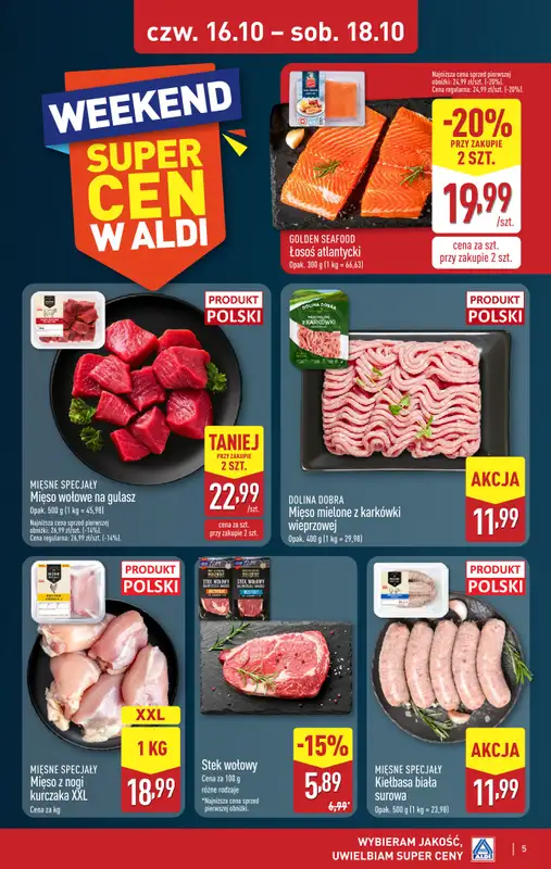 Aldi - gazetka promocyjna Weekend super cen w Aldi! od czwartku 16.10 do soboty 18.10 - strona 5