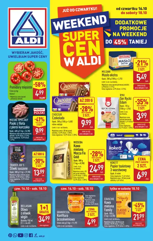 Aldi - gazetka promocyjna Weekend super cen w Aldi!  
