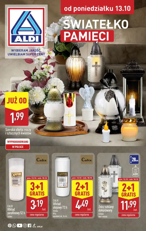 Aldi - gazetka promocyjna Światełko pamięci  