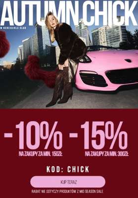 Renee - gazetka promocyjna -10% od 150 zł lub -15% od 300 zł w Reneegirls Club od piątku 10.10 do wtorku 14.10