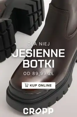 Cropp - gazetka promocyjna Jesienne botki damskie - od 89,99 zł od soboty 11.10  Cropp - gazetka promocyjna Jesienne botki damskie - od 89,99 zł od soboty 11.10