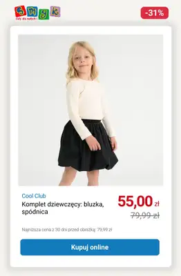 Smyk - gazetka promocyjna WYPRZEDAŻ - Komplety dziecięce do -33% od soboty 11.10 do piątku 17.10 - strona 13 Smyk - gazetka promocyjna WYPRZEDAŻ - Komplety dziecięce do -33% od soboty 11.10 do piątku 17.10 - strona 13