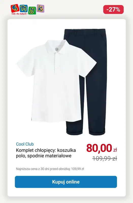 Smyk - gazetka promocyjna WYPRZEDAŻ - Komplety dziecięce do -33% od soboty 11.10 do piątku 17.10 - strona 12