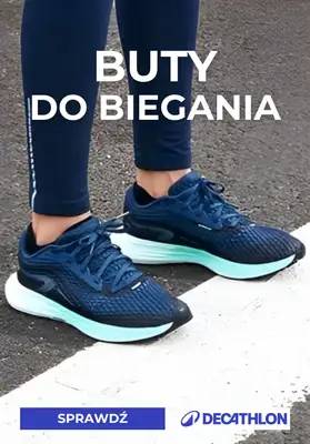 Decathlon - gazetka promocyjna Buty do biegania dla niej i dla niego od piątku 10.10  Decathlon - gazetka promocyjna Buty do biegania dla niej i dla niego od piątku 10.10