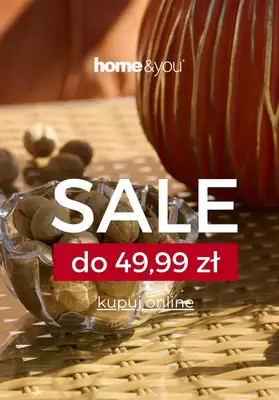 home&you - gazetka promocyjna SALE do 49,99 zł od piątku 10.10 do soboty 18.10 home&you - gazetka promocyjna SALE do 49,99 zł od piątku 10.10 do soboty 18.10