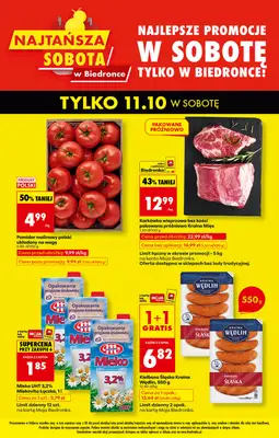 Biedronka - gazetka promocyjna Najtańsza sobota od soboty 11.10 do soboty 11.10